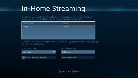 steam os streaming settings