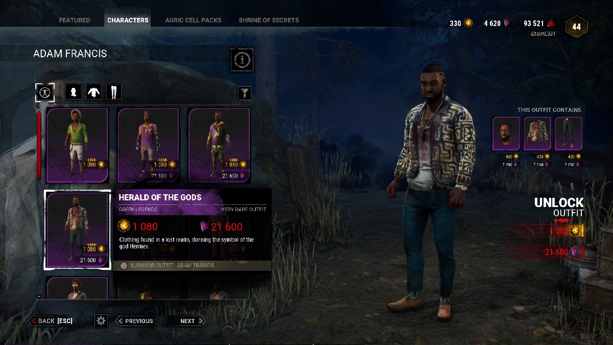 1690482838 458 Dead by Daylight toutes les tenues de legendes grecques repertoriees