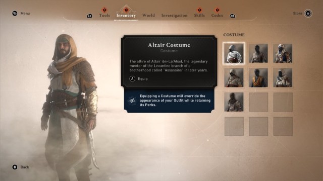 Assassins Creed Mirage Comment obtenir les tenues Altair amp Ezio