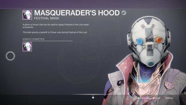 Destiny 2 Comment debloquer tous les masques dans le