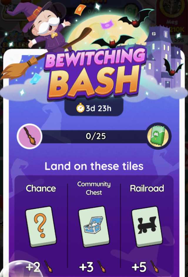 Monopoly GO Toutes les recompenses de levenement Bewitching Bash