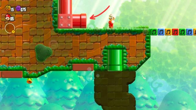 Super Mario Wonder Plantes de piranha sur lemplacement secret