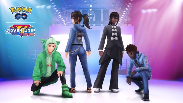 Image Pokémon GO de Dresseurs portant de nouveaux objets d’avatar lors de la Fashion Week 2023.