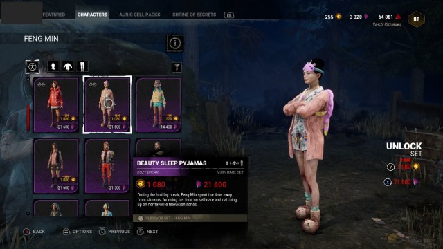 1699995642 780 Collection Dead by Daylight Cozy Break tous les cosmetiques