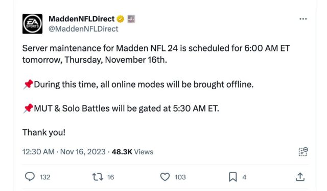 1700142393 398 Les serveurs Madden NFL 24 sont ils en panne Comment