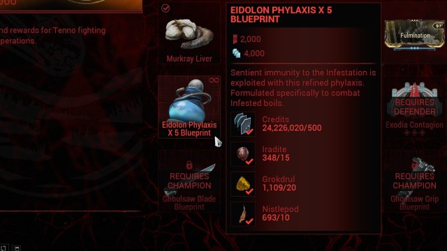 Comment obtenir et utiliser la phylaxie dEidolon dans Warframe