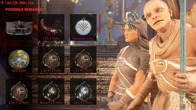 Toutes les Recompenses des Etoiles de la Peste de Warframe