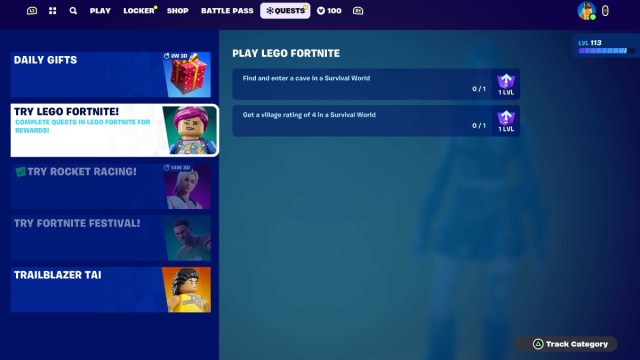 Toutes les quetes et recompenses du Mini Pass LEGO Fortnite