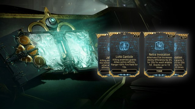 Warframe Tous les mods de tome et comment les obtenir