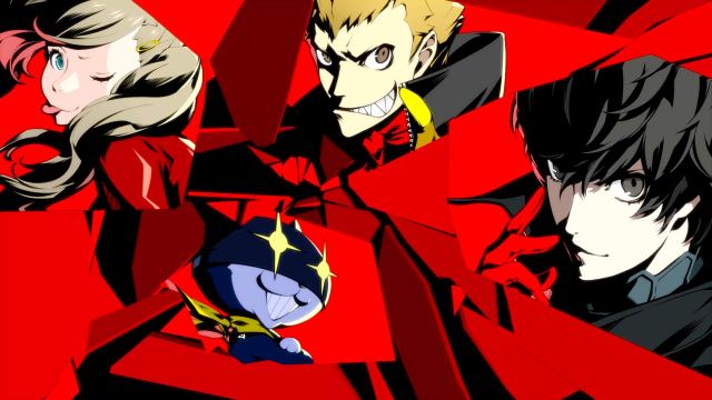 Capture d’écran de Persona 5 du Joker, Morgane, Ann et Ryuji lançant une attaque totale