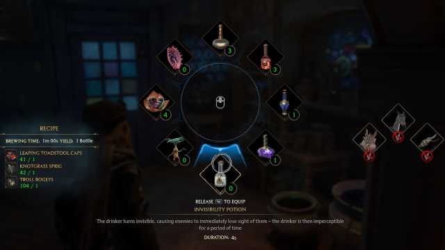 Comment boire une potion dinvisibilite dans Hogwarts Legacy LHeritage