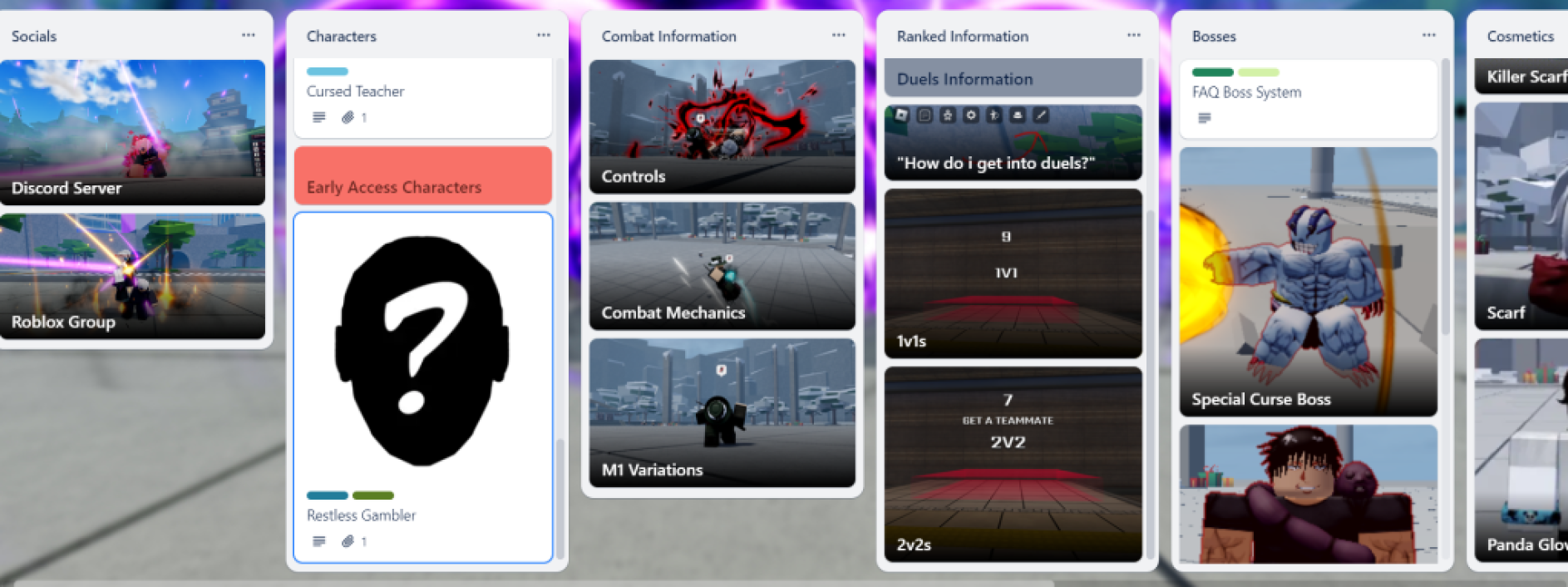 Cursed Arena Trello Link amp Serveur Discord