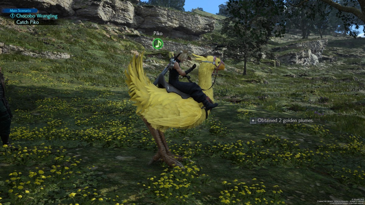 Final Fantasy VII Rebirth Cloud au sommet de Piko Chocobo