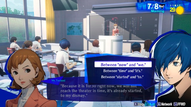 Persona 3 Reload ou doit se trouver lepissure de