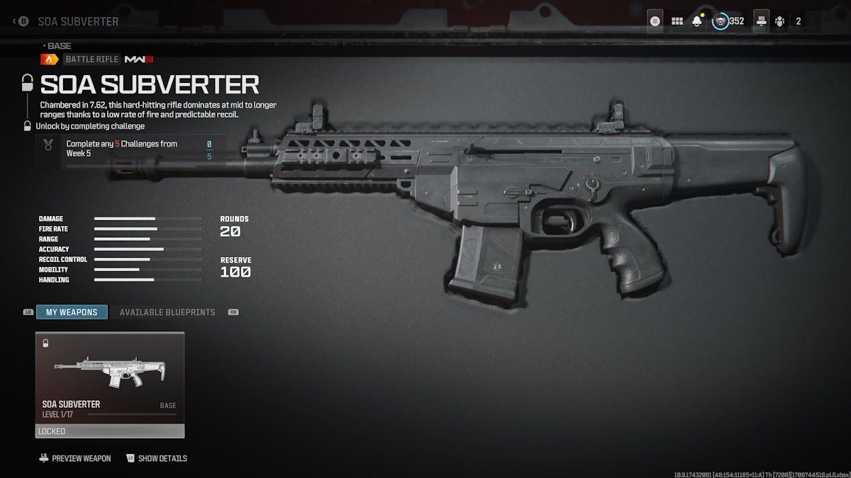 Statistiques de MW3 SOA Subverter