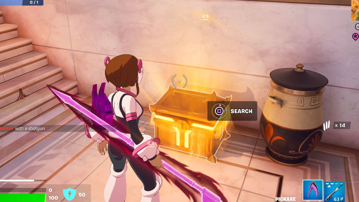 Capture d’écran d’un coffre de l’Olympe dans Fortnite Chapitre 5 Saison 2.