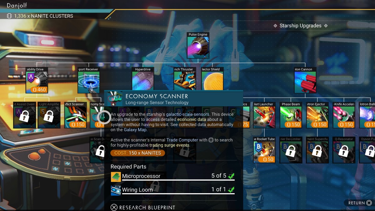 Scanner économique No Man’s Sky.