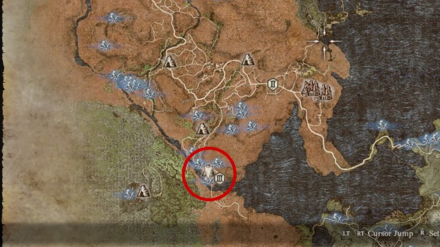 Grotte de Flèche de sable sur la carte Dragon’s Dogma 2