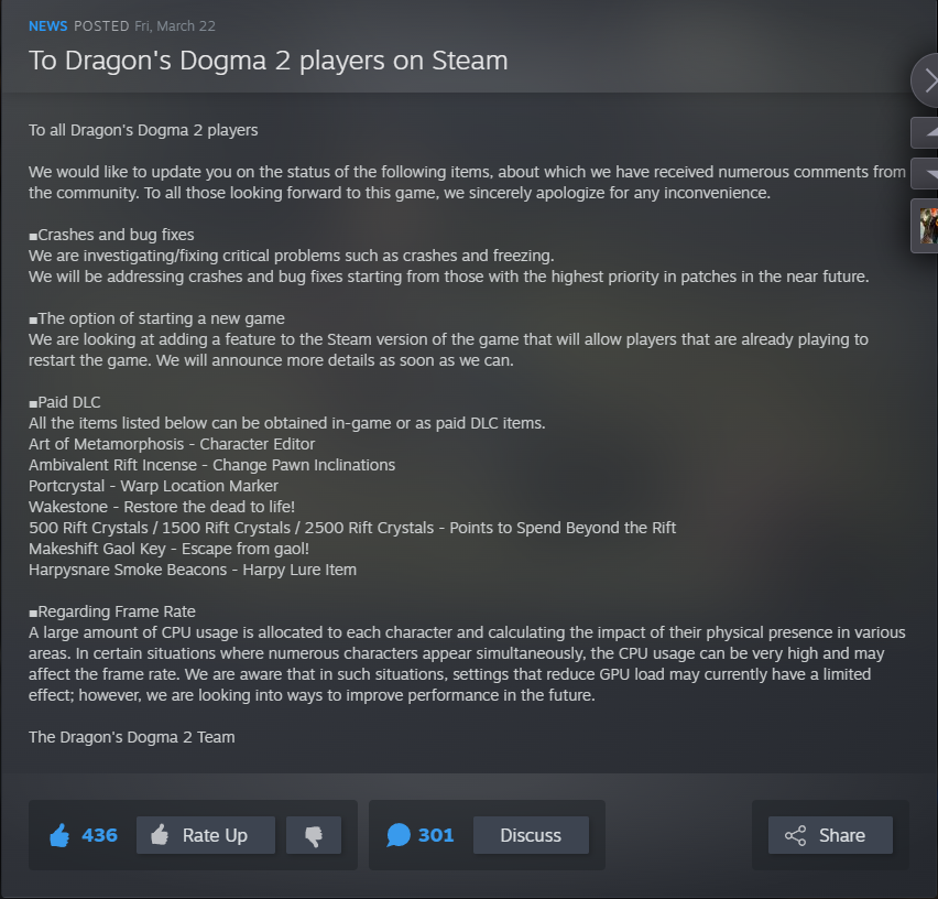 Dragon’s Dogma 2 Microtransactions