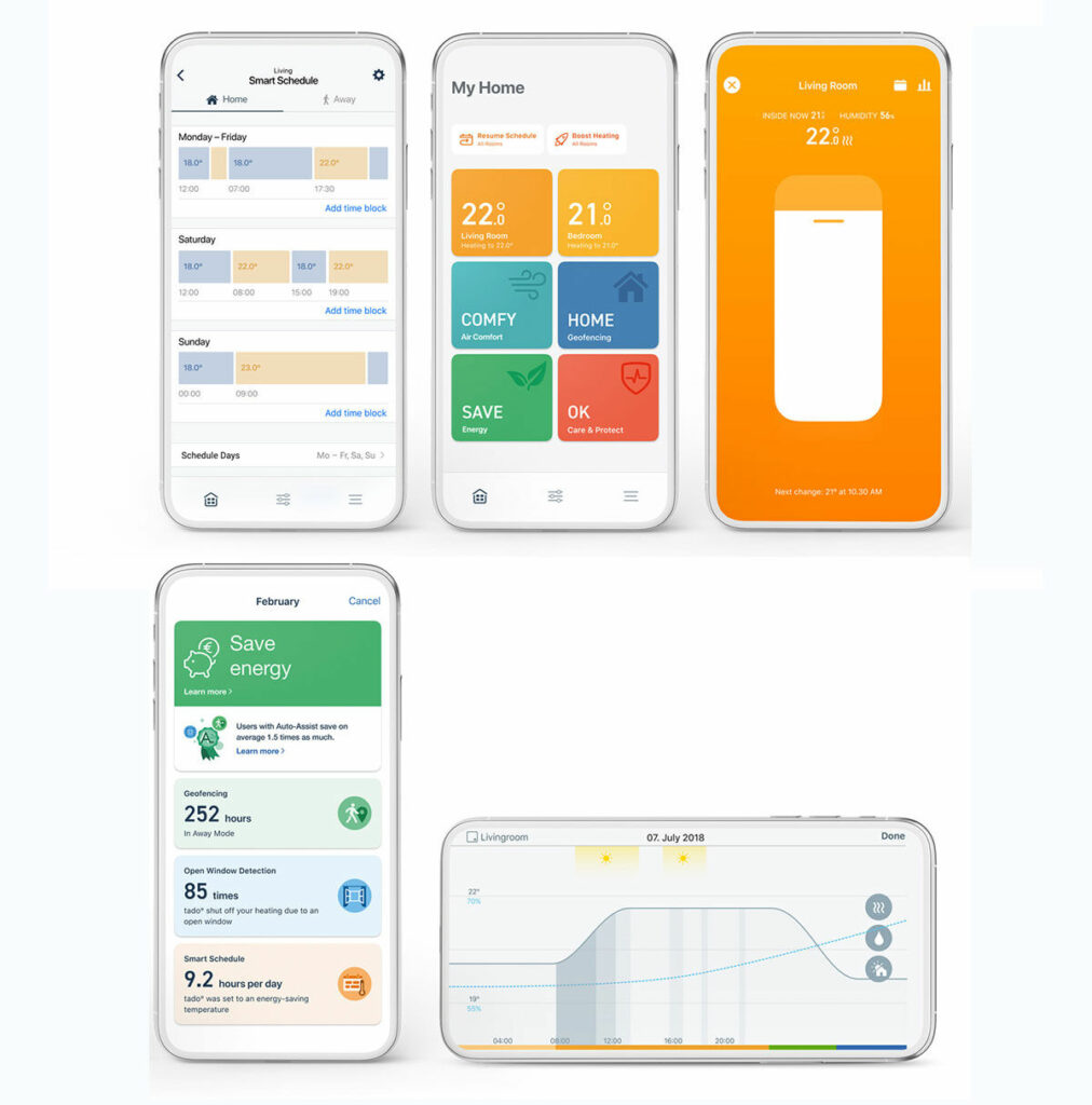 tado app heating screens 2022