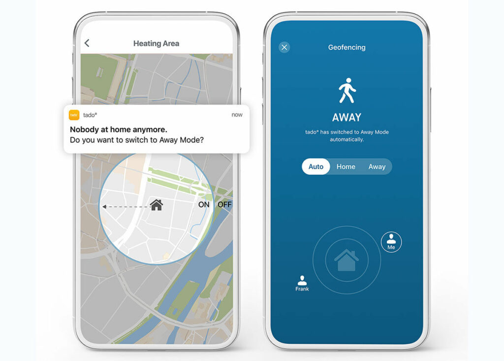 tado geofencing app smart heating