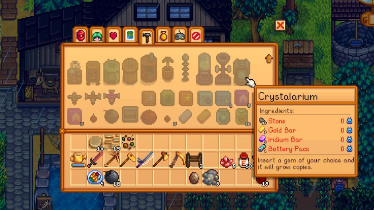 Cristalarium de Stardew Valley