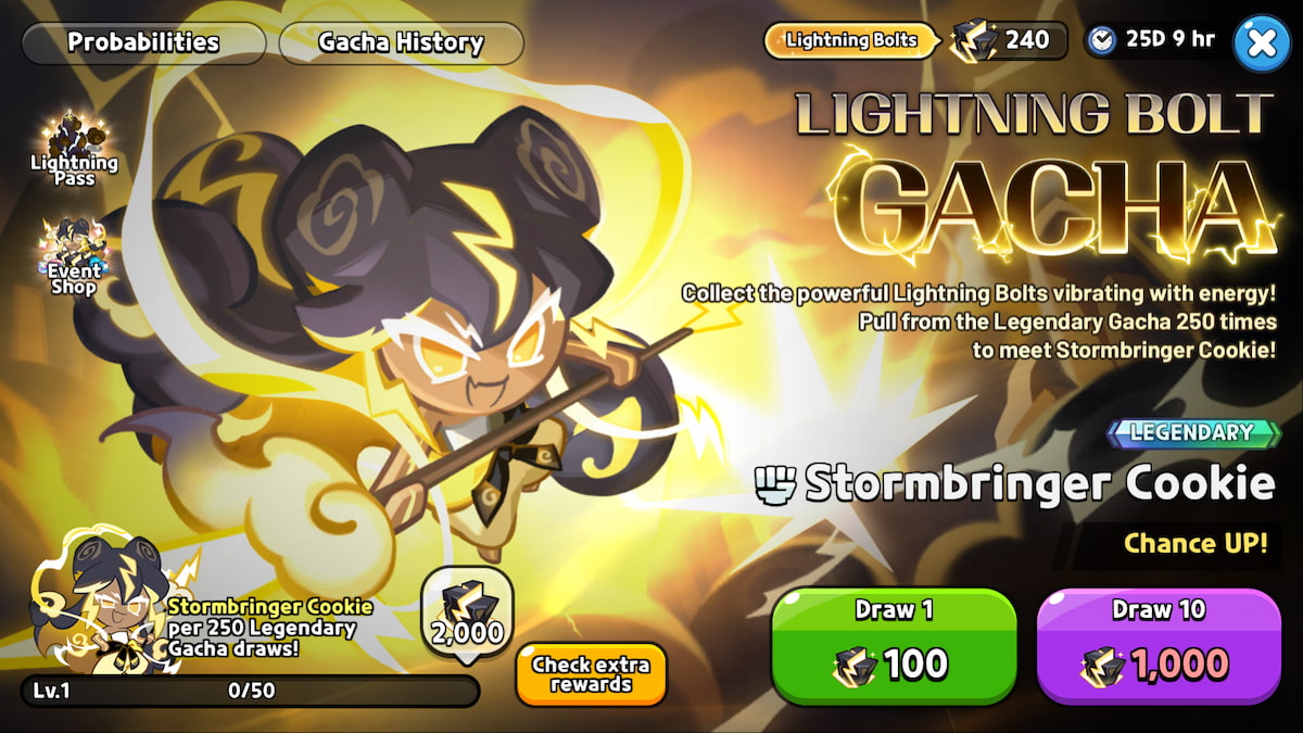 Stormbringer Cookie Gacha dans le royaume de Cookie Run.