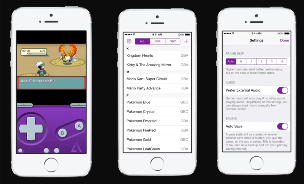 GBA4iOS screenshots