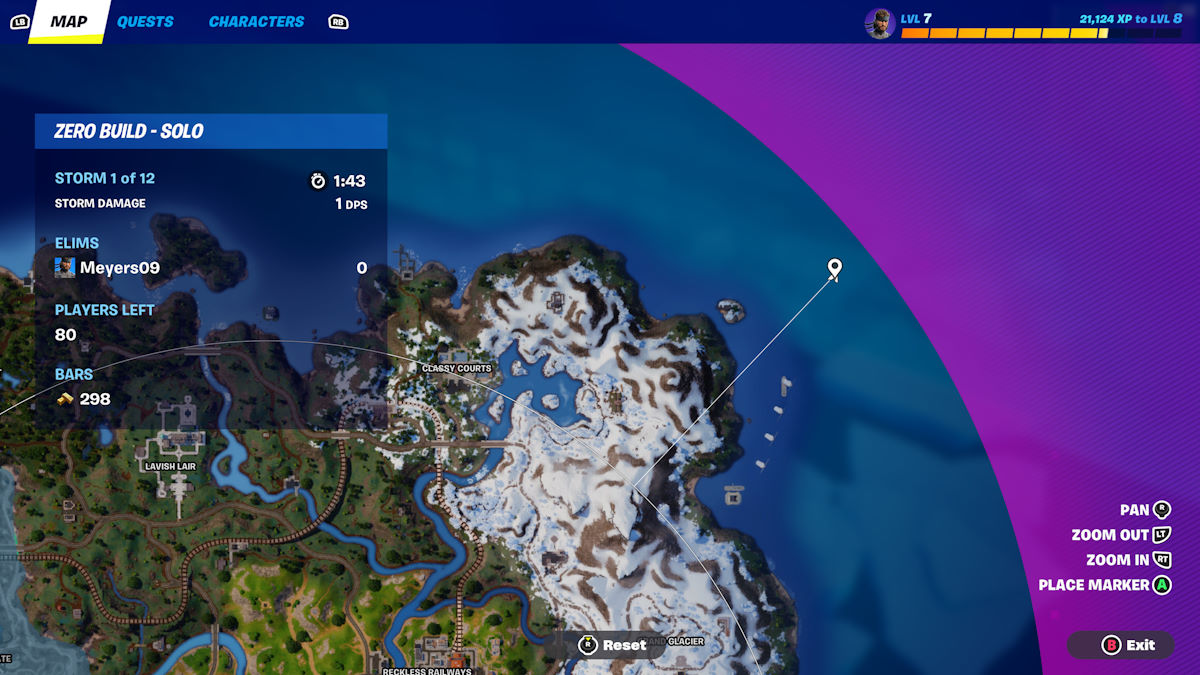 Carte de l’île de Fortnite Aang et Appa orb