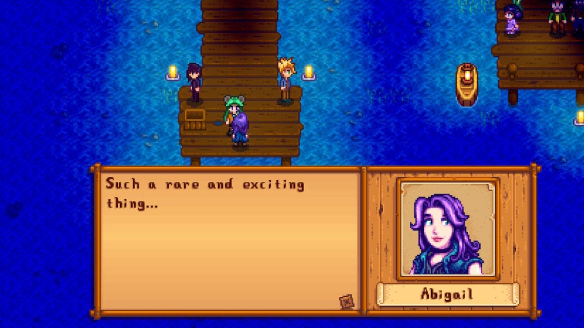 Abigail Jellies Festival Stardew Valley