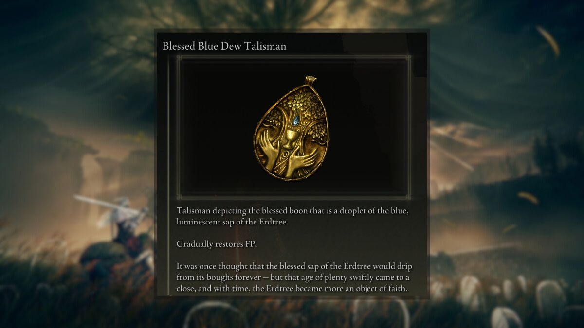 Description du Talisman de Rosée Bleue Bénie