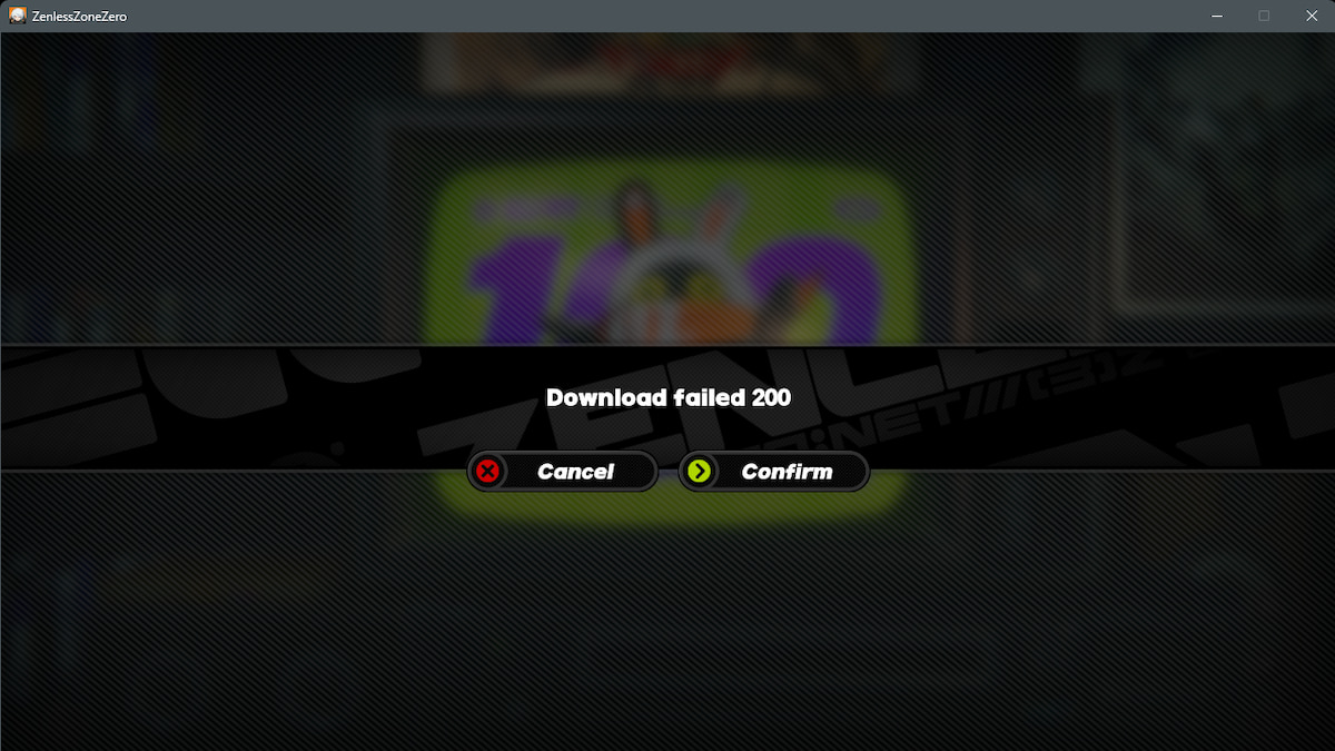 Zenless Zone Zero Échec du téléchargement 200