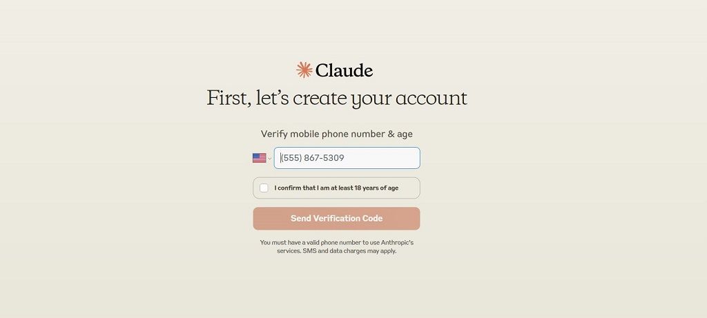 send verification code claude