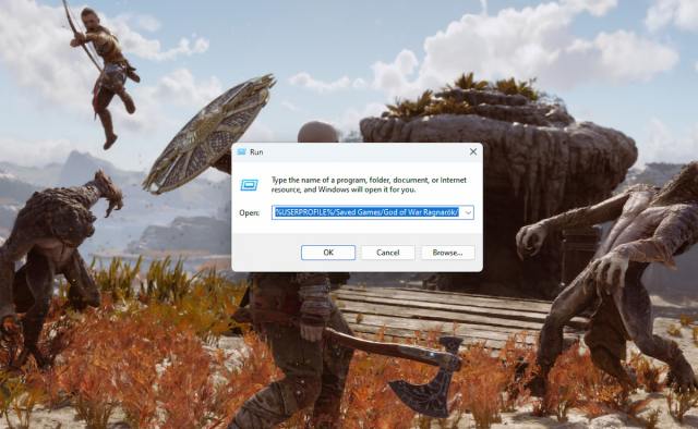 God of War Ragnarok Enregistrer lemplacement du fichier sur PC