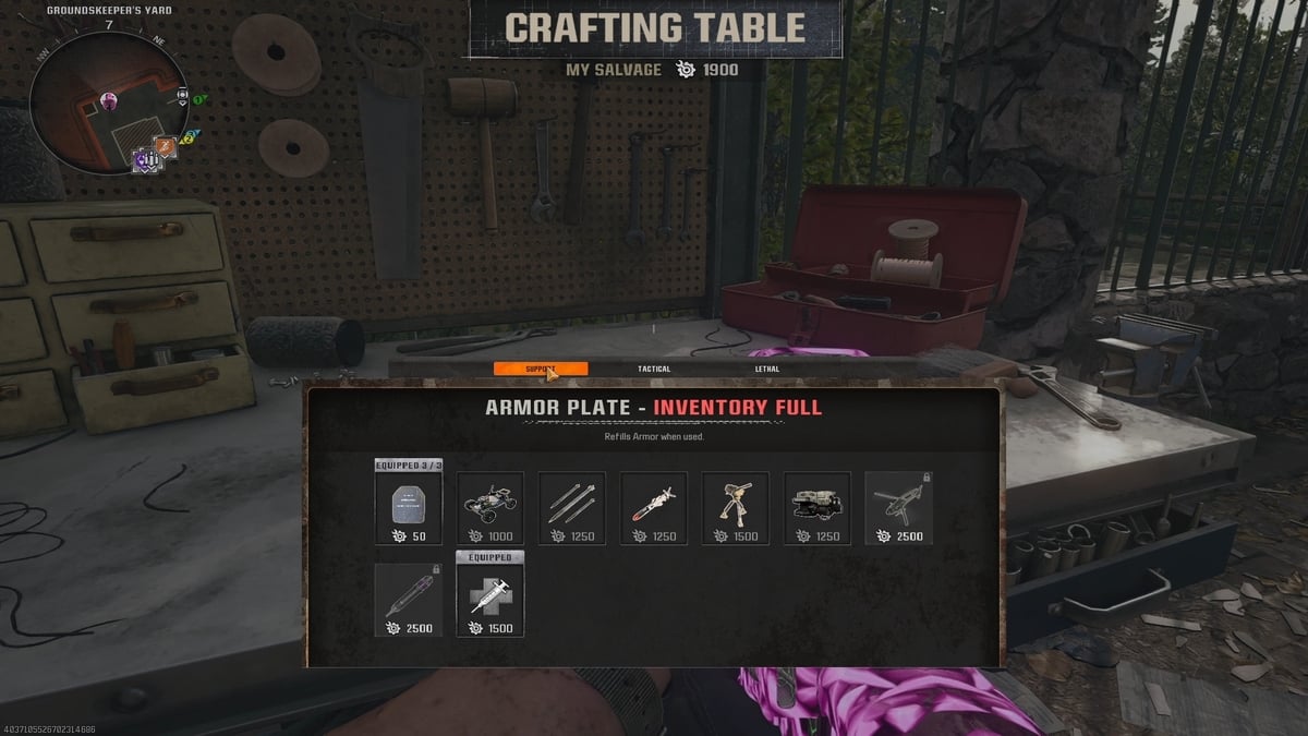 Fabriquer l’équipement de soutien à la table d’artisanat Black Ops 6 Zombies