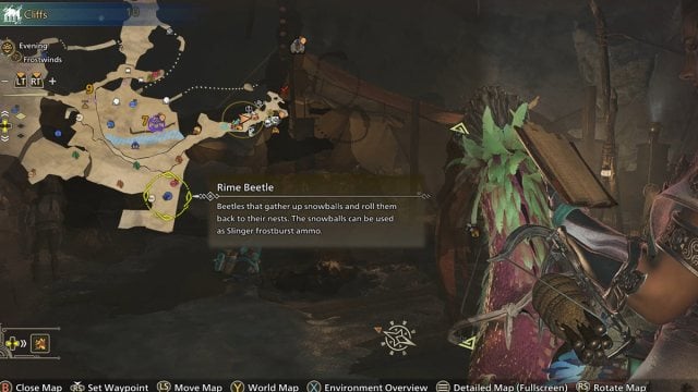 Ou trouver le scarabee givre dans Monster Hunter Wilds