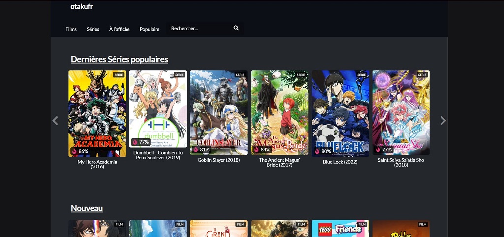 otakufr dernieres series populaires