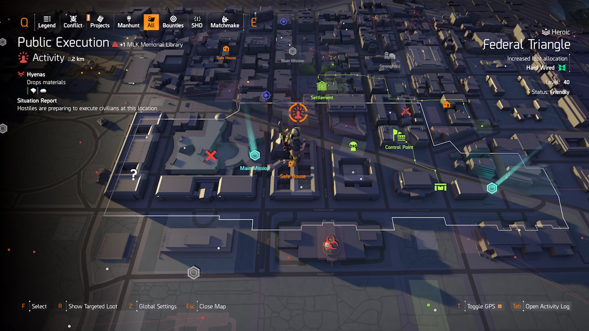 Bounty de la Division 2 Federal Triangle